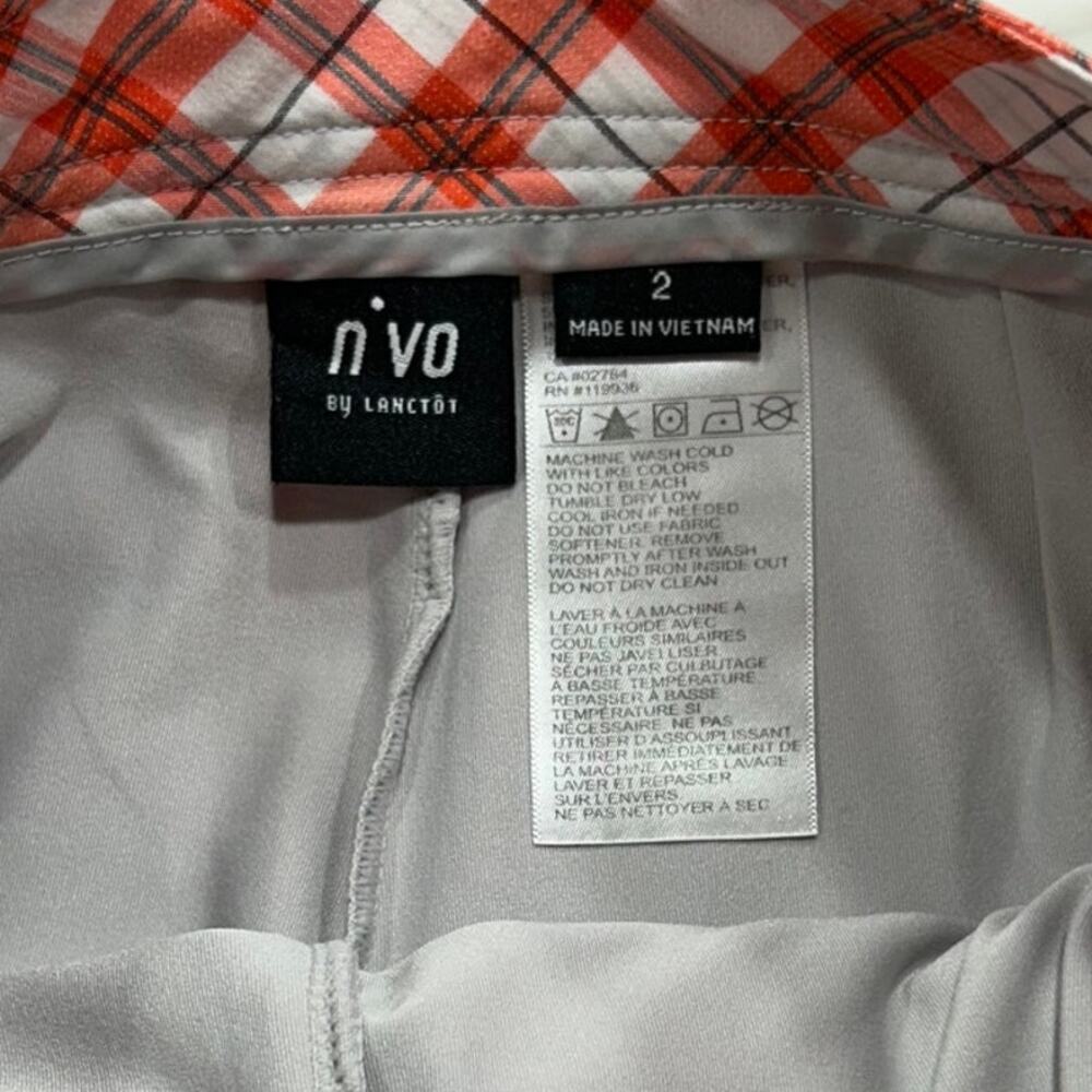 N’VO by Lanctot Plaid Golf Skort Built-In Shorts Zipper Pockets Women’s 4 - Picture 8 of 13